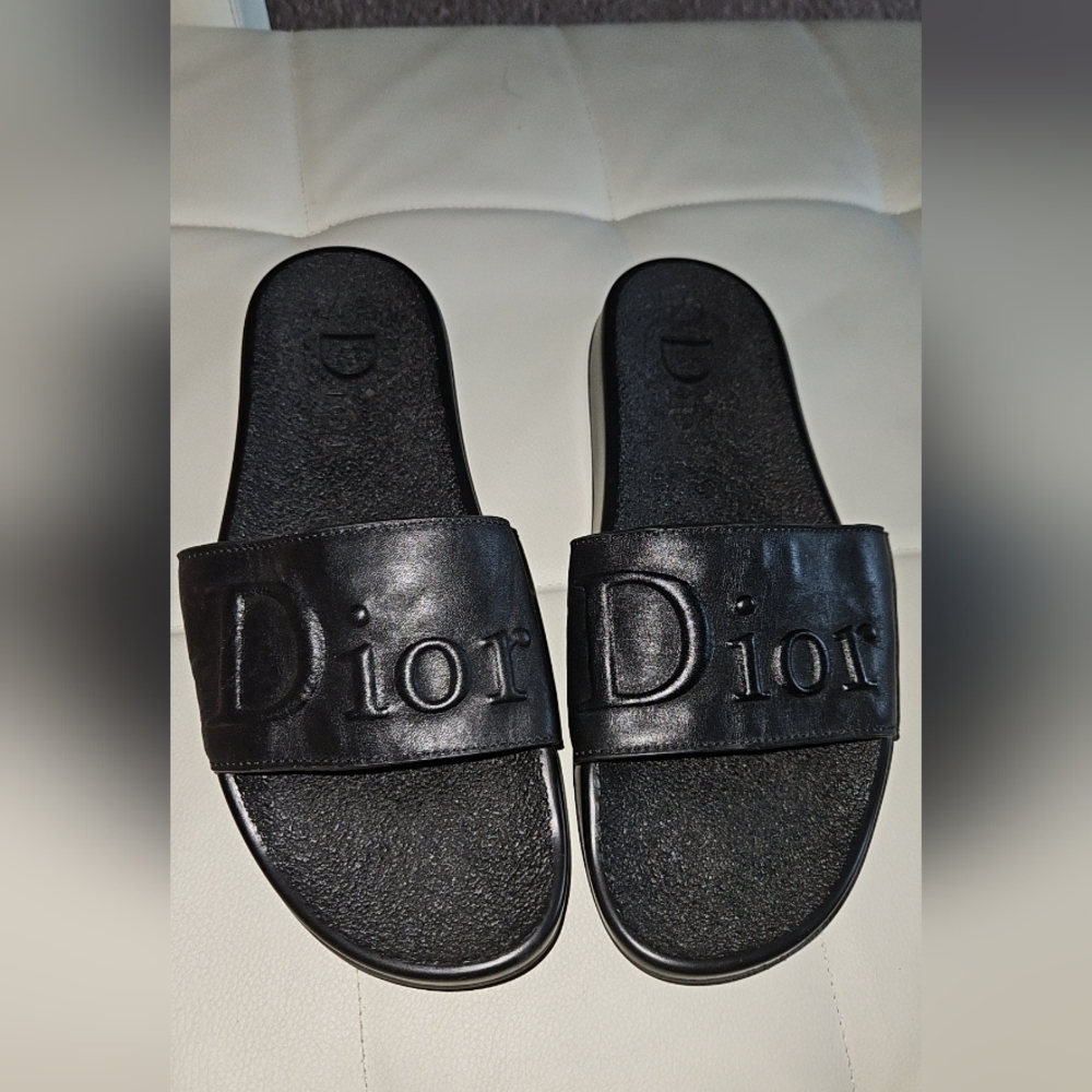 Dior Black Slide Sandals